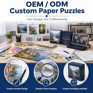 <span class=keywords><strong>Puzzle</strong></span> <span class=keywords><strong>personnalisé</strong></span> en carton bleu de 500 pièces pour adultes, avec impression graphique personnalisée, idéal pour les cadeaux - Product Image 3
