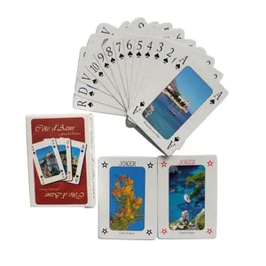Kartu bermain Poker kartu seni desain kustom dengan cetak Offset
