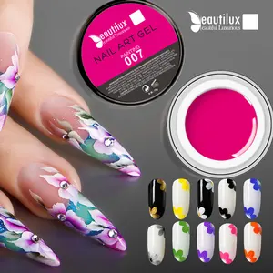 Beautilux bán buôn 12 bức tranh màu sắc cho việc lựa chọn UV LED Salon Nails Gel ngâm tắt Nail Art Gel Polish