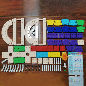 82PCS gioco al coperto colorato gioca a parete entra nell'arena imparare i giocattoli creativi fai-da-te del blocco della pista per il regalo dei bambini - Product Image 3