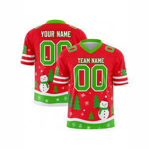 Maillots de football américain personnalisés 2026 pour hommes et femmes, uniformes brodés et cousus, grandes tailles, anti-UV, pour l'été - Product Image 2