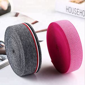 สายสะพายกระเป๋าผ้าฝ้ายออร์แกนิคแบบสั่งทำพิเศษ สายรัดรองเท้าแบบถักลายแจ็คการ์ด ยางยืด สายรัดเอวยางยืด พร้อมโลโก้ - Product Image 4