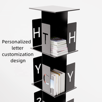 Présentoir rotatif en métal sur pied pour livres, magazines et brochures, design moderne et créatif, pour la maison et les magasins