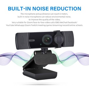 เว็บแคม 1080P 2 ล้านพิกเซล 60 เฟรมต่อวินาทีอินเทอร์เฟซ USB โฟกัสอัตโนมัติสำหรับการประชุมทางวิดีโอสตรีมมิ่งสด - Product Image 4