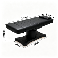 Lit de beauté électrique multifonctionnel à 3 moteurs avec télécommande, chaise de spa faciale réglable, lit de massage pour extensions de cils et tatouages