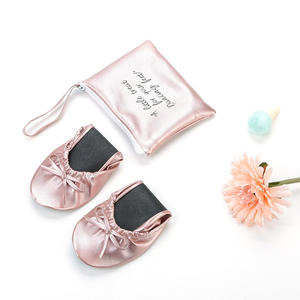 Venta caliente Sandalias personalizadas <span class=keywords><strong>Bailarinas</strong></span> planas <span class=keywords><strong>plegables</strong></span> para damas Zapatillas de Ballet de baile de PU <span class=keywords><strong>Boda</strong></span> para niñas - Product Image 3