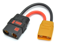Connecteur anti-étincelles KOSTA QS8-S, fiche banane 4 mm, câble de charge en caoutchouc 10AWG, adaptateur 120-180A, 300 mm, DIY RC électronique
