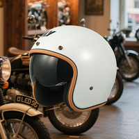 Casque de moto vintage pour adultes de haute qualité, fabriqué par un fabricant professionnel, en ABS de luxe, demi-visage, nouveau, à dégagement rapide, toutes saisons