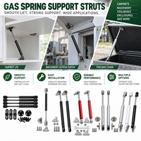 Amortisseur à gaz avec œillet, rotule et supports de fixation, personnalisé OEM
