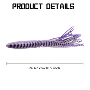Leurres de pêche souples lumineux réalistes en forme de calamar, leurres de traîne en mer pour thon et bar, appâts durables en plastique souple - Product Image 5