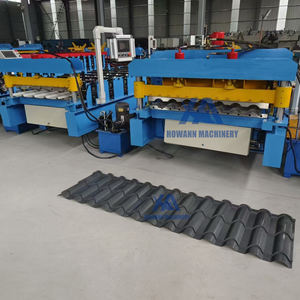 New Design Glazed Roofing <b>Tile</b> Color Steel <b>Sheet</b> Roll Forming Machine <b>Tile</b> Making Machine - Product Image 3