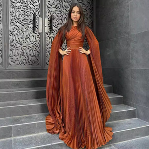 Verano nuevo Color sólido cintura estilo Socialite elegante vestido de noche <span class=keywords><strong>largo</strong></span> para mujer - Product Image 6