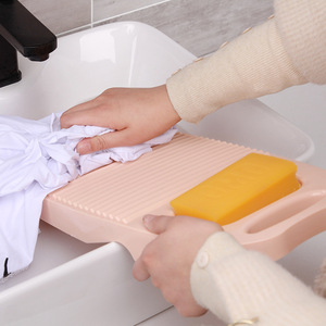 Washboard Plastic Laundry Mat Non Slip Hand Washing Board Clothes Scrubbing Board Yellow Light Blue Pink Dark Green - Product Image 4
