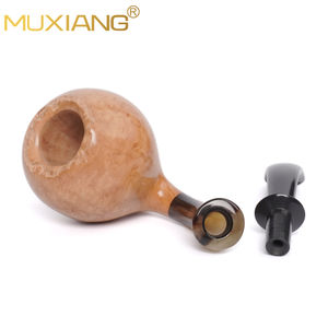 MUXIANG Handmade Big Bent Round <strong>Cutty</strong> Tobacco Pipe 3mm Air Channel Smoking Pipe - Product Image 4