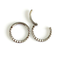 Anneau de nez segmenté Thorrk G23 en titane à clipser pour piercings de nez, bijoux de nez