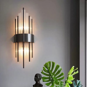หรูหราเหล็กคริสตัล LED โคมไฟติดผนังการออกแบบที่ทันสมัยในร่มห้องนั่งเล่นห้องนอนวิลล่าโรงแรม KTV ไฟตกแต่งผนัง+2 ฟรี E14 - Product Image 1