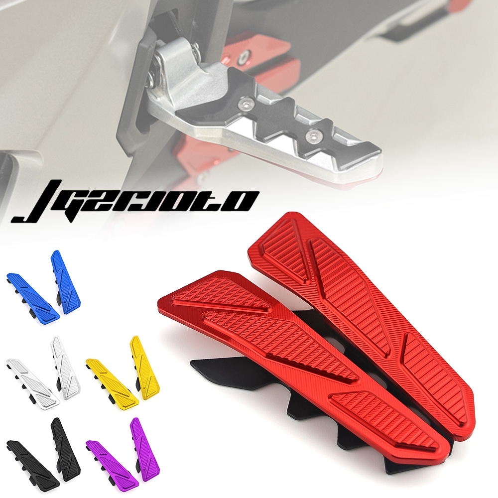 Motorcycle Foot Pegs - 1 Pair Folding Aluminum Foot Rests For Bikes, Karts, Scooters & ATVs - View #4