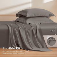 Parure de lit en soie de mûrier 100% 22 Momme - Ensemble de draps et taies d'oreiller de luxe pour lit Queen Size