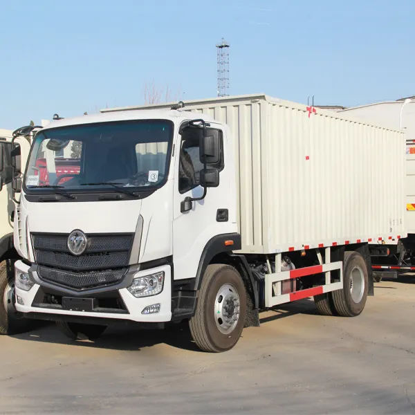 Cina cargo truck Foton Aumon EST 4*2 6 ruote 8 tonnellate di carico di trasporto utilizzato van box truck prezzo per la vendita