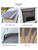 Tente familiale pop-up quatre saisons à double couche pour 3-4 personnes, une chambre, portable, pour usage extérieur