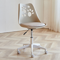 Chaise de bureau pivotante à dossier réglable en hauteur avec roulettes et coussin d'assise moelleux – Prix usine