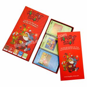 Personalizado Navidad azul núcleo adulto fiesta familia <span class=keywords><strong>beber</strong></span> tarjeta juego <span class=keywords><strong>de</strong></span> mesa con 3 cubiertas - Product Image 2