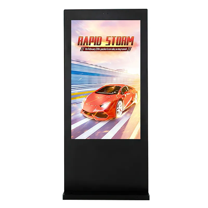 Açık zemin standı dijital tabela su geçirmez LCD ekranlar Totem açık reklam makinesi