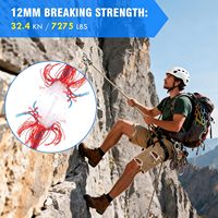 Corde d'arboriculture Hopeseily 1/2 pouce, 48 brins, 100% polyester, statique, pour l'escalade, le travail en hauteur, la descente en rappel, le sauvetage et les situations d'urgence