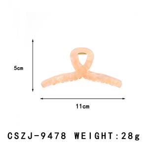 CANYUAN Pince à cheveux élégante et sophistiquée en acétate avec dégradé doux rose-jaune, accessoires personnalisés pour cheveux - Product Image 2