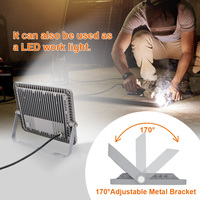 KCD 2200k Smart 100w 200 Watt Détecteur de mouvement Extérieur Sécurité Projecteur LED Blanc Froid Blanc Extérieur Paysage LED Projecteur