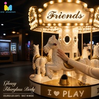 Manège intérieur pour enfants, mini carrousel à chevaux pour centre commercial