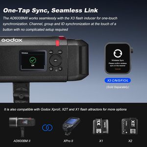 Tốt nhất phòng thu đèn flash anh Godox ad600bmii AD600 bm II 600W HSS 1/8000S xách tay phòng thu đèn flash ánh sáng Bowens núi carryng đèn Túi - Product Image 3