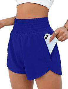 Pocket Athletic Shorts Mujer Cintura media Doble capa Fitness Casual Yoga Running Shorts" - Product Image 3