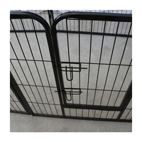 Barrière métallique pliable et détachable, 6 panneaux, robuste, parc, niche pour chien, clôture en treillis métallique, chenil pour chien