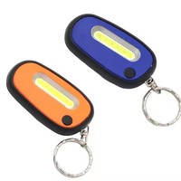 Mini lampe de poche plate LED mince super lumineuse COB LED porte-clés