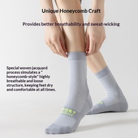 Chaussettes de cyclisme pour femmes, réfléchissantes, mi-mollet, respirantes, à séchage rapide, en nylon tricoté, couleur unie, pour vélo de route
