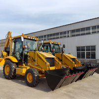 Harga Pabrik TY388 dengan Mesin Diesel Merek Cummins Backhoe Loader Tugas Berat 4x4 Wheel Loader Traktor Backhoe