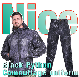 Combinaison de chasse camouflage pour homme, comprenant une veste et un <span class=keywords><strong>pantalon</strong></span> doublés de polaire silencieux - Product Image 1