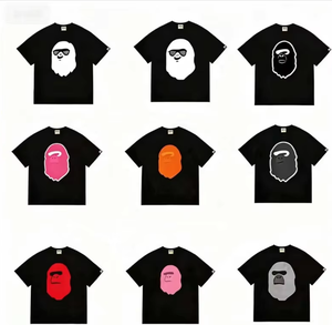 T-shirt da uomo di tendenza con stampa lettering 1:1 versione alta qualità, modello 2026, di design alla moda, stile Bapees - Product Image 1