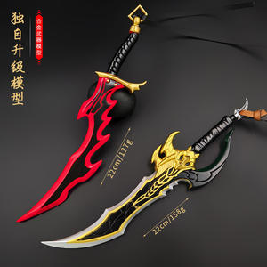 6 estilos Metal arma Prop Knight Killer Metal llavero juguetes personalizado Osaka <span class=keywords><strong>Shizuku</strong></span> Sung Jin Woo Anime Logo llavero Metal - Product Image 1