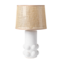 Lampu meja keramik minimalis Retro Nordic, lampu ruang tamu kamar tidur lampu samping tempat tidur dekorasi rumah Modern lampu meja