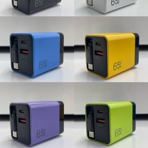 Producto de Moda: Cargador USB C de 65W con Cable Tipo C Retráctil, Adaptador de Carga Rápida para Teléfono Móvil - Product Image 6