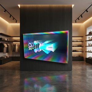 Custom 3D Logo YO Bear Infinity Mirror <b>LED</b> <b>Sign</b> UV Print Pattern Glass Home Hotels Offices RGB Color Wall Advertising - Product Image 2