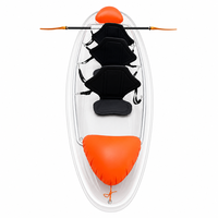 Kayak transparent en PC pour 3 personnes, fond transparent, canoë pour la photographie en mer et en lac