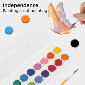 Sơn màu nước cao cấp dành cho người lớn và trẻ em, gói 16 màu sắc rực rỡ, có thể giặt di động cho các nghệ sĩ chuyên nghiệp mới bắt đầu - Product Image 6