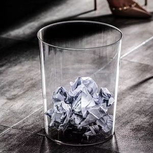 Cestino per Rifiuti Domestici, Bidone per Soggiorno di Alta Qualità, Contenitore per Rifiuti in Plastica Trasparente con Apertura Superiore - Product Image 4