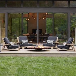 Sofá de exterior de madera maciza de dos plazas, muebles de jardín resistentes a la oxidación con unión de mortaja y espiga. - Product Image 5