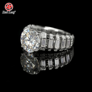 Anillo de Moissanita Redleaf Jewelry de 2 Quilates, Color D, Claridad VVS, Oro de 10K/14K/18K, Anillo de Compromiso de Moissanita, Anillo de Boda de Diamante de Moissanita - Product Image 4