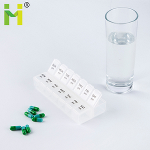 Hộp Đựng Thuốc Hàng Tuần Lớn <span class=keywords><strong>2</strong></span> Lần Một Ngày AM PM Hộp Đựng Thuốc, Hộp Đựng Thuốc Ban Đêm 7 Ngày - Product Image 3