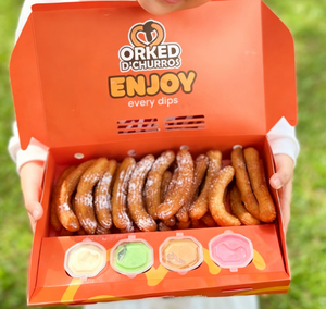 Sinh thái thân thiện xử lý CHURROS fritters nước sốt Dip hộp bánh rán Sushi Brownie Cookies giấy lấy đi đóng gói hộp với chèn - Product Image 2